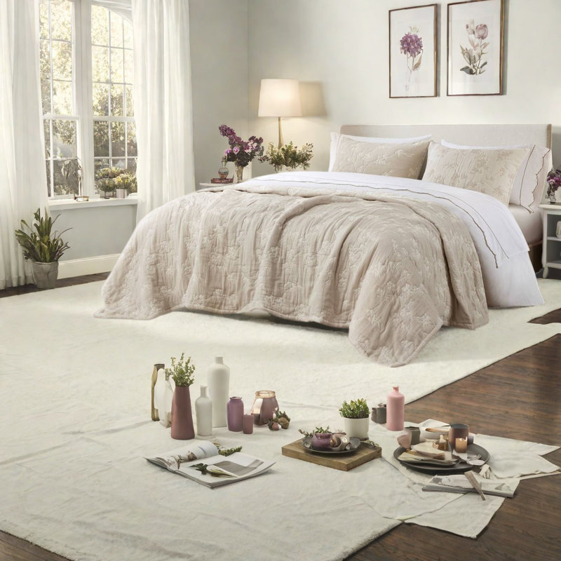 Ensembles de literie en coton de qualité supérieure, lin grand jacquard pour maison moderne