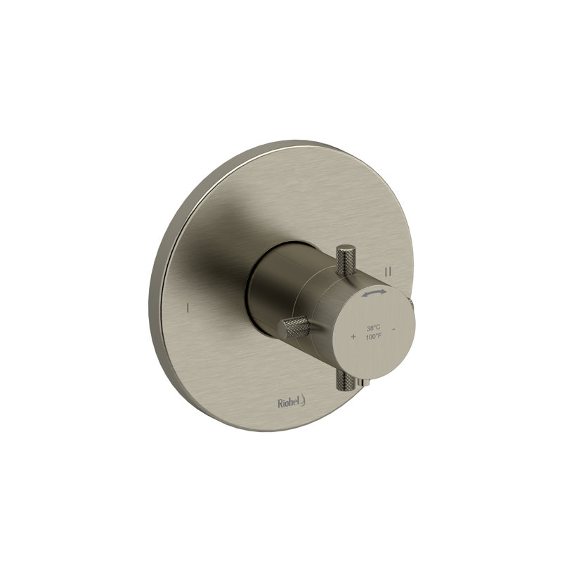 Garniture thermo-équilibrée 1/2 "avec 2 fonctions Riu ™, Nickel brossé