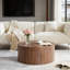 Table basse ronde et moderne avec rangement, table d'appoint décorative pour salon-2139073880