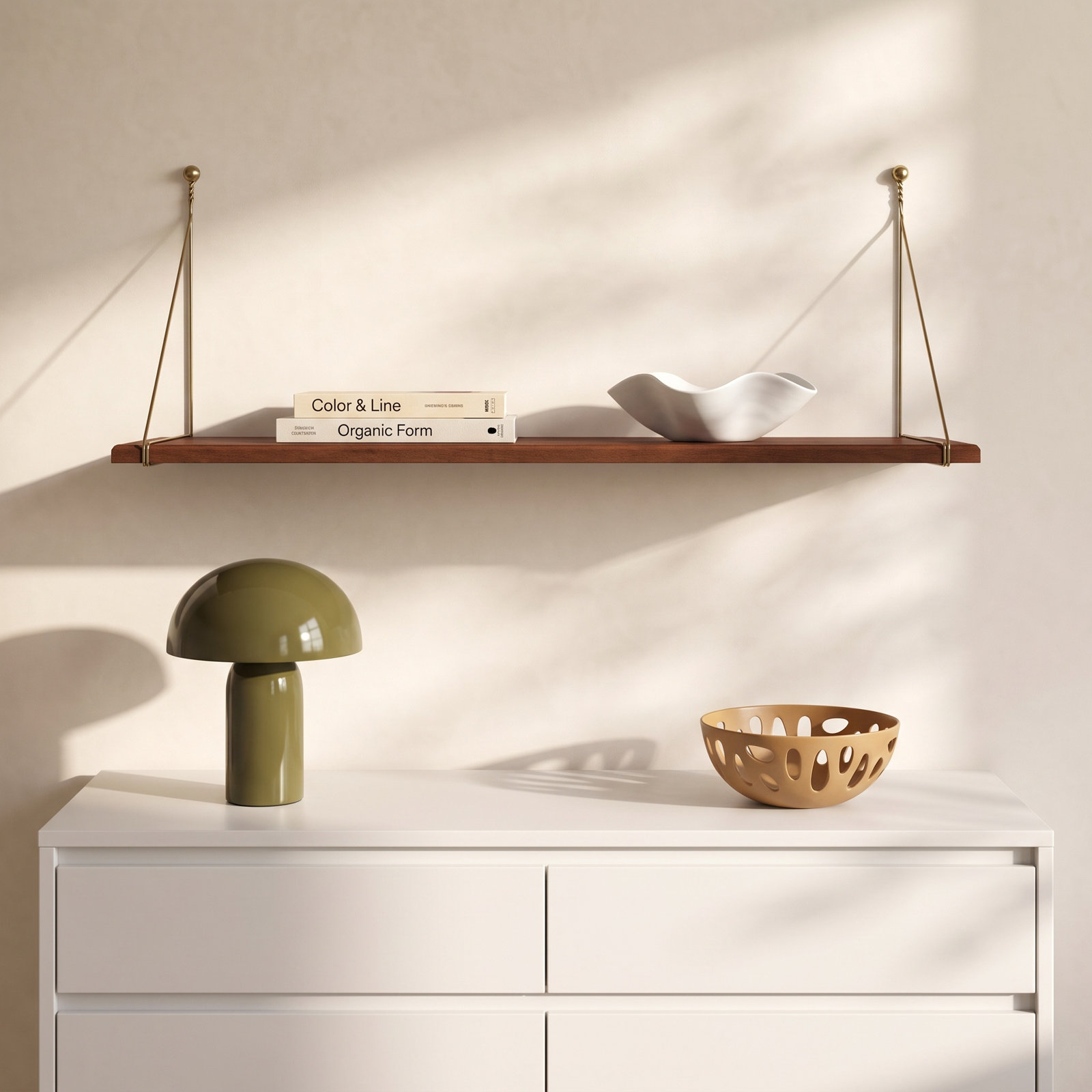 Ivory 38" Bracket Shelf