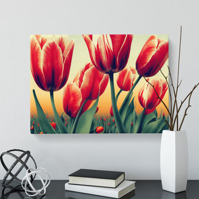 Enchanting Tulip Flowers - Wrapped Canvas