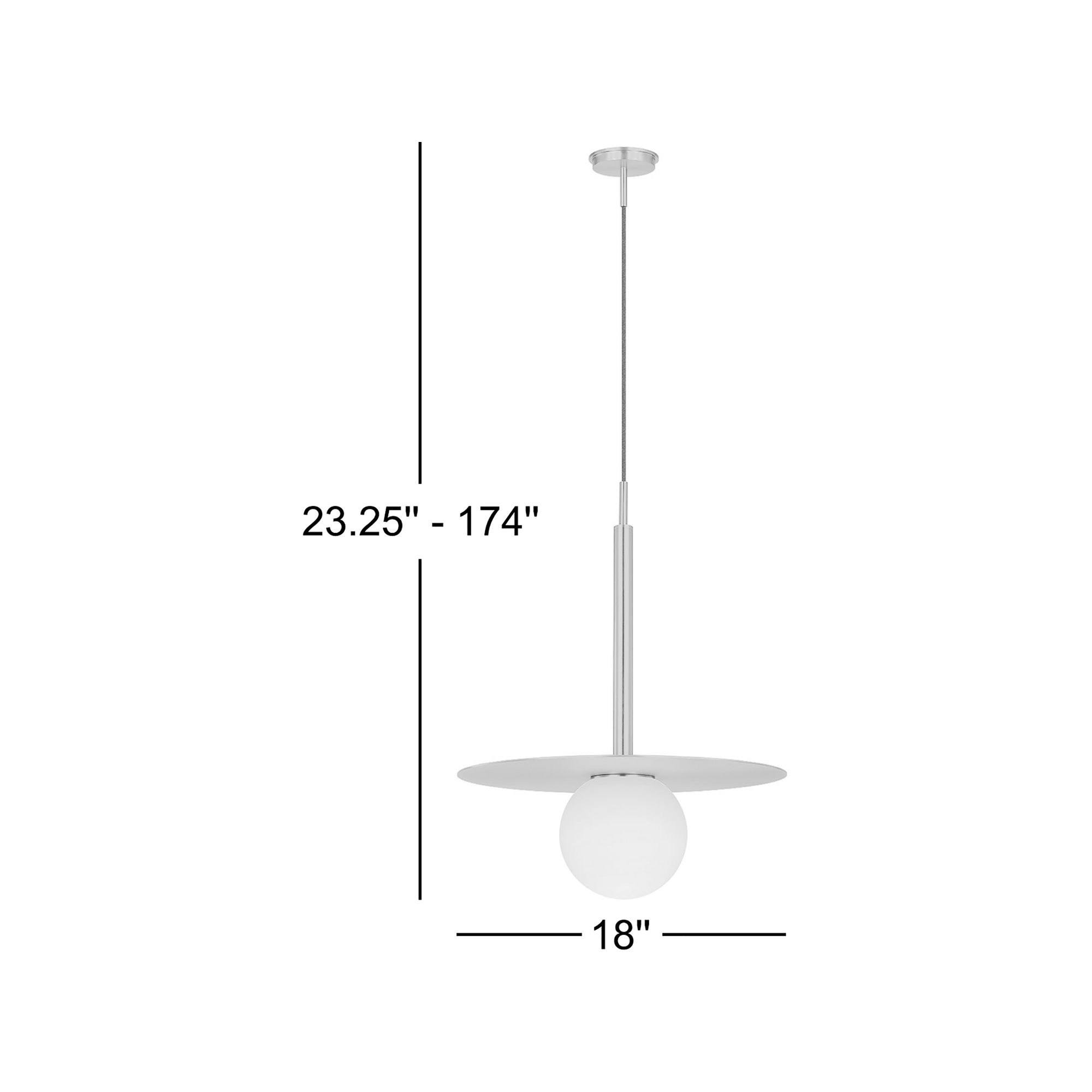 Single Light Glass Dimmable Pendant, Burnished Brass