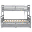 Lit superposé simple au-dessus de double avec espace de rangement et de rangement gris, gris, stable-558091420