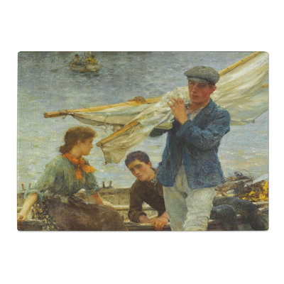 Returning by Henry Scott Tuke Chopping Board
