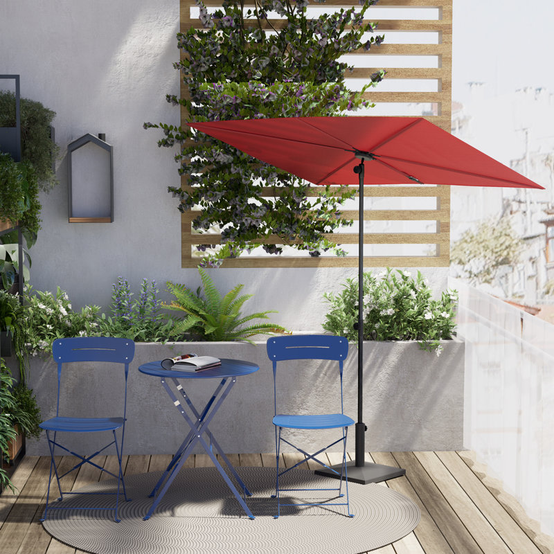 182.9cm X 131.05cm Rectangular Market Parasol, Red