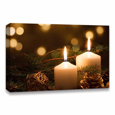 Christmas Holiday Celebration Candles X12 - Photographie sur toile tendue
