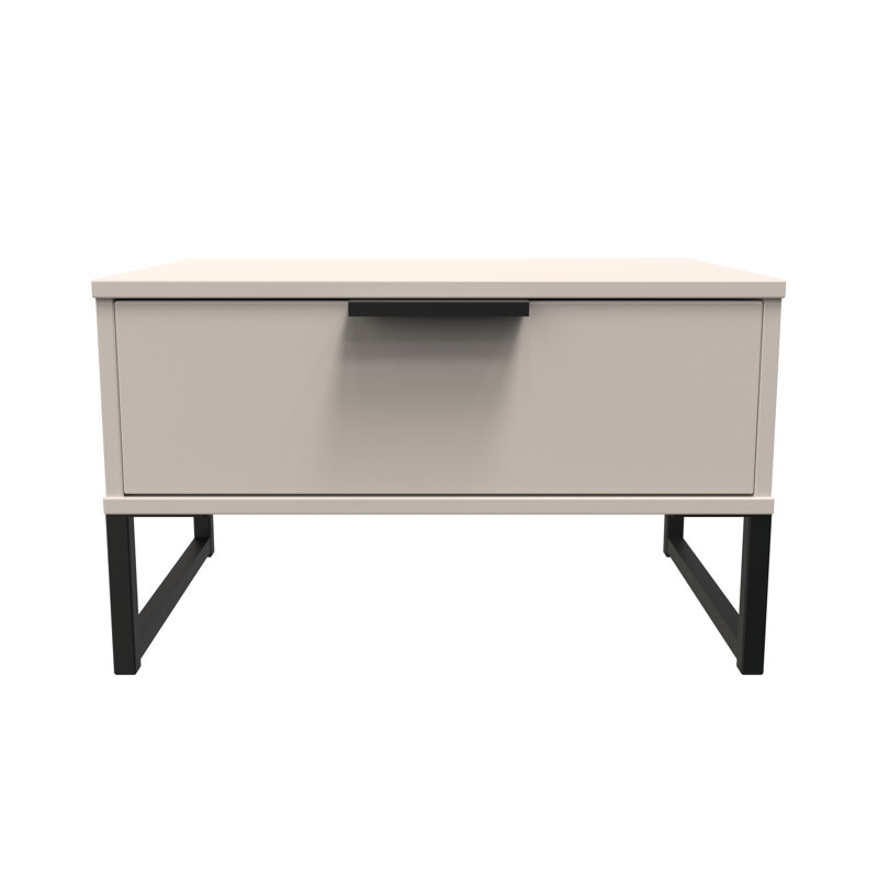 Turah 58cm W Manufactured Wood Bedside Table, Kashmir Matt