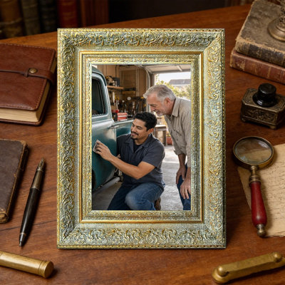 Antique Gold 1PC Polished Picture Frame for 8" x 10" Photos and Everyday Photo Display
