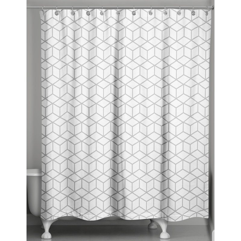 Rideau de douche simple Bakstran, Gris