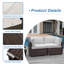 Canapé d'extérieur en rotin de 63 po de large avec coussins moelleux, brun foncé-1639031515-1639031516