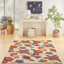 Tapis intérieur / extérieur multicolore à motif floral Anastasios-1115735859