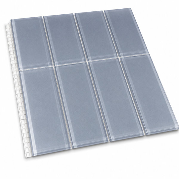 Cerium Ocean 3" x 6" Glass Mosaic Tile for Backsplash Shower and Walls Matte Finish - 1 Sq Ft