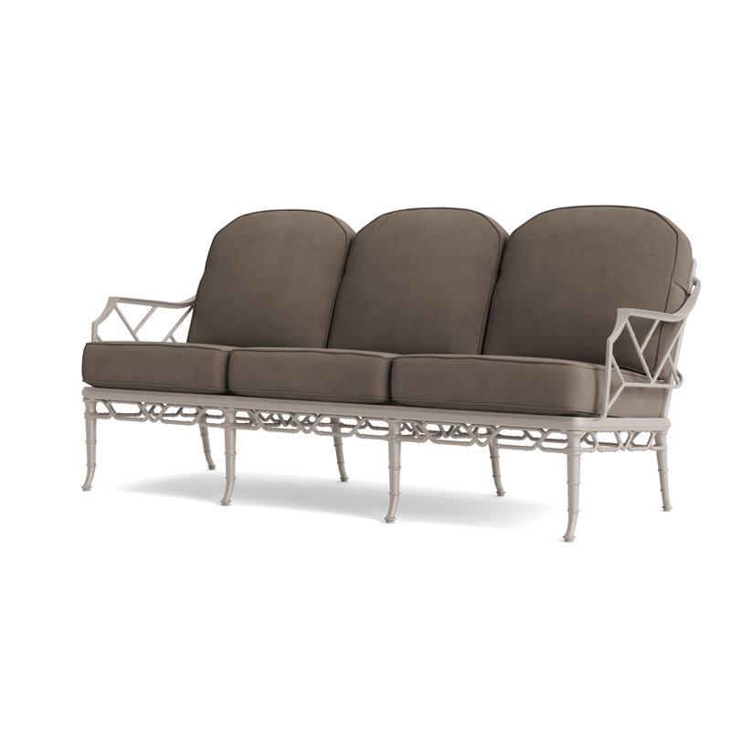 Calcutta Outdoor 3 - Seat Patio Sofa, Fusion Charcoal, Dove
