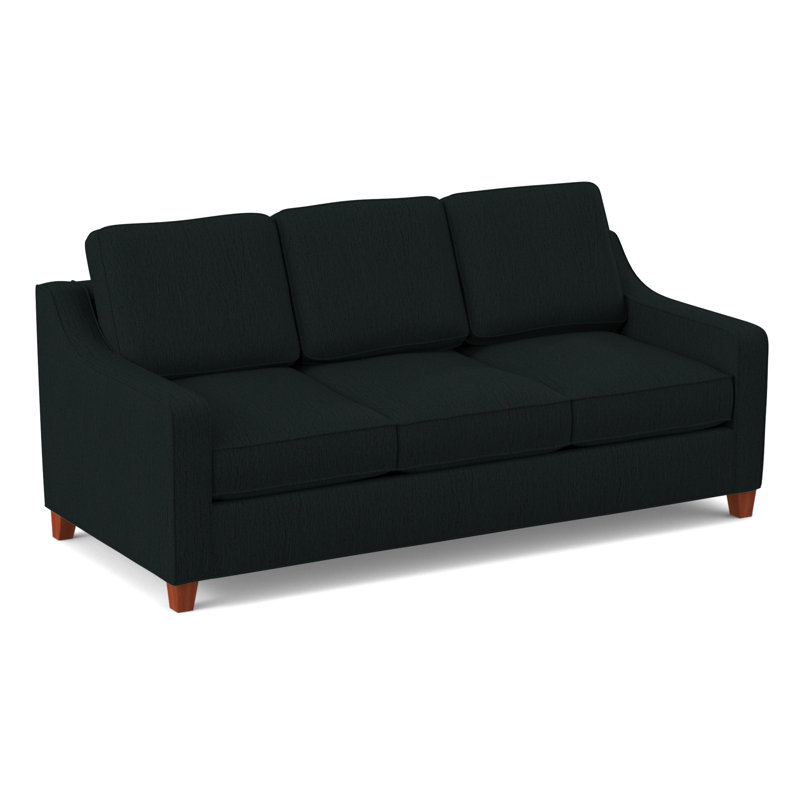 Clark 82" Square Arm Sofa Bed Sleeper with Reversible Cushions, BM Cherry, Hybrid, Fluff Alabaster
