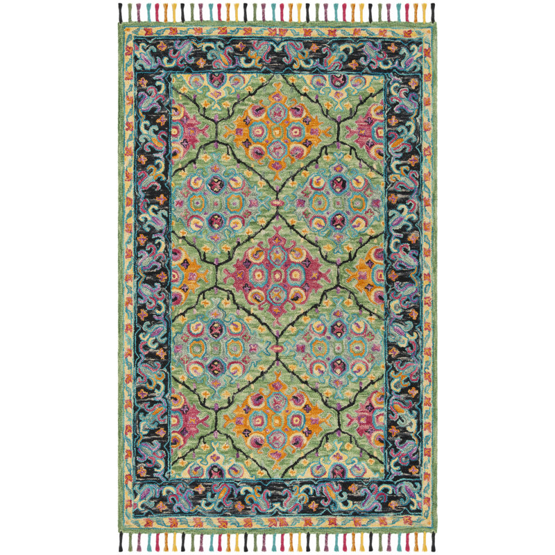 Vahakn Hand Tufted Wool Oriental Rug, Rectangle 4' x 6'