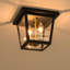 Plafonnier semi-encastré d'extérieur 2 lumières 2 lumières