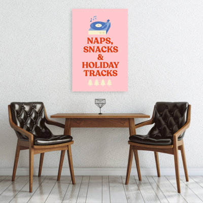«Napssnacksandh Holidaytracks», reproduction d'art rétro rétro, arbre de Noël, paysage, nature