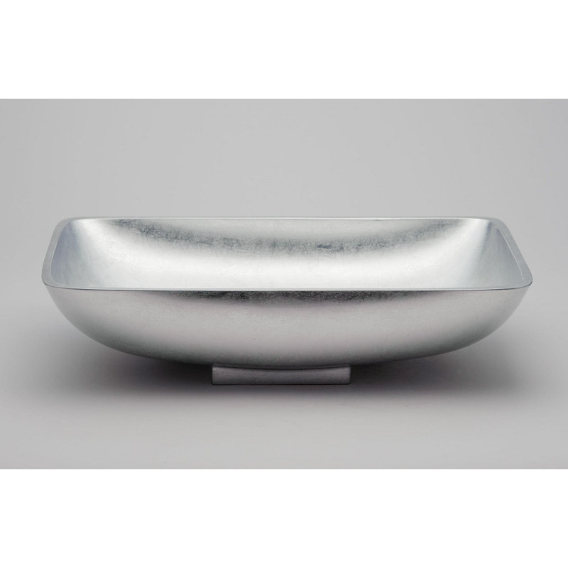 Vetro Freddo 20.5'' L Bathroom Sink, Silver Leaf