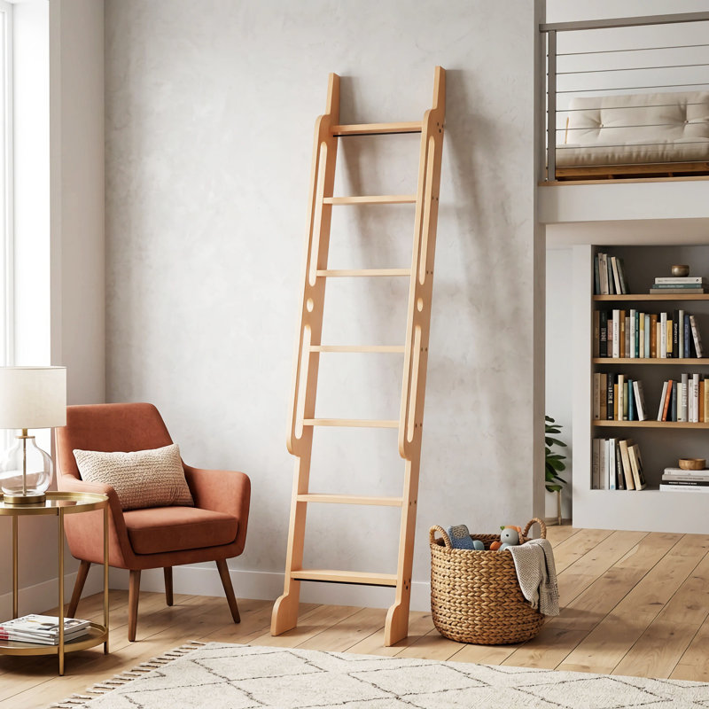 7 - Step Wood Lightweight Library Ladder