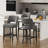 Bisto Upholstered Modern Counter Height Bar Stool with Solid Wood Legs (Set of 2)-701354207