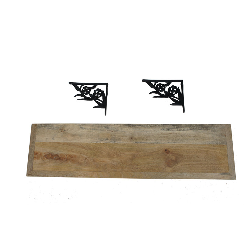 Ivins Mango Solid Wood Bracket Shelf