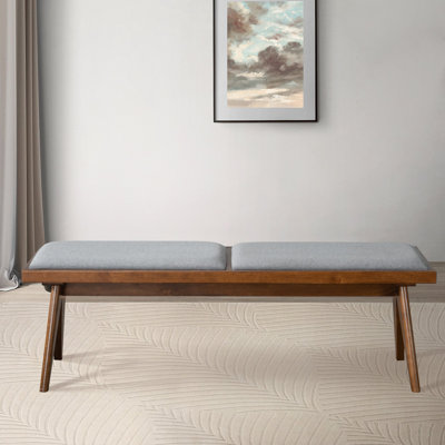 Swader Linen Blend Upholstered Bench