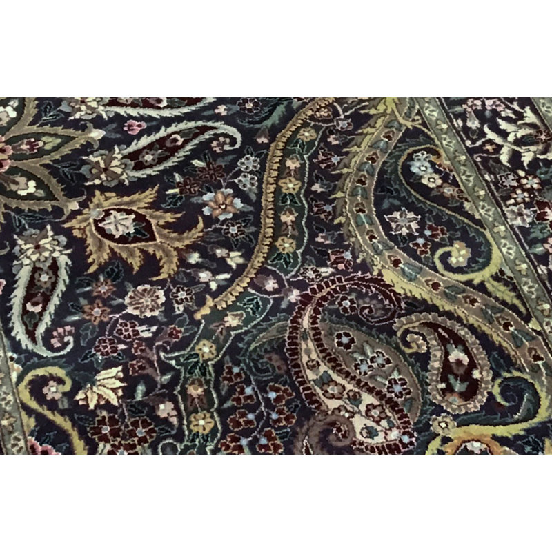 Tapis jaune de haute qualité noué à la main