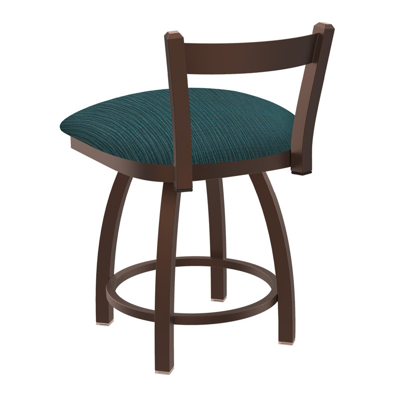 Tabouret de coiffeuse en métal Catalina, Tissu-graphique marée, Bronze