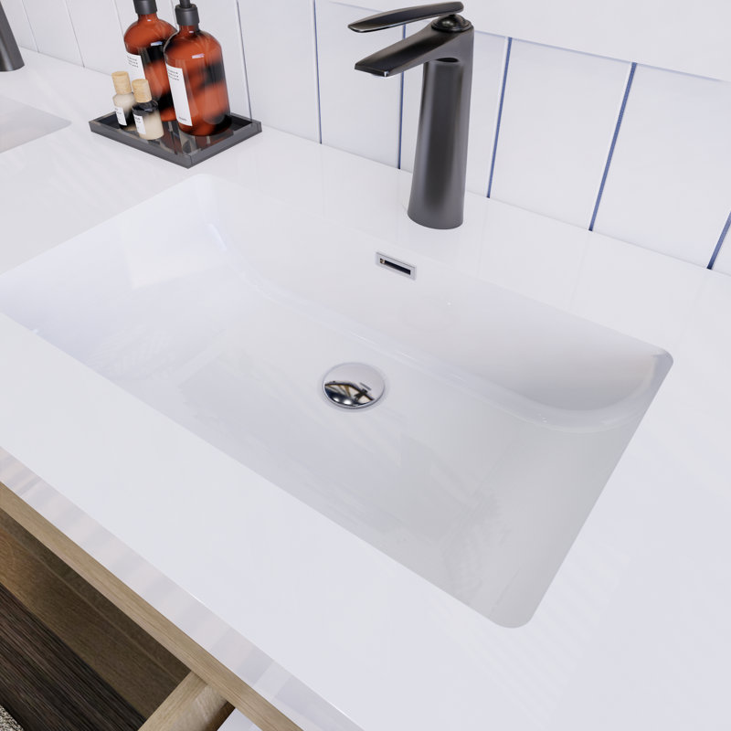 Ensemble de meuble-lavabo double 60 "Spring, Chêne blanc