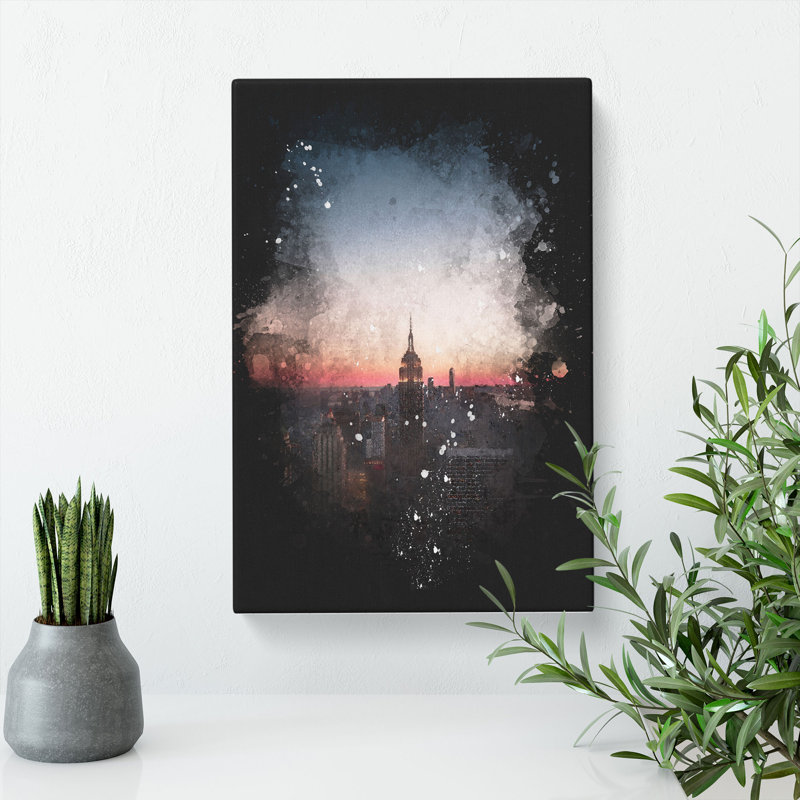 The Empire Stae In New York - Wrapped Canvas Print, 91cm H x 60cm W x 4cm D