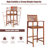 Costway Acacia Outdoor 29'' Bar Stool