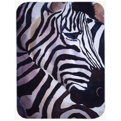 Caroline's Treasures Zebra Head Glass Cutting Board