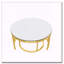 Ensemble de 2 tables basses rondes gigognes, structure circulaire en métal doré-133699020