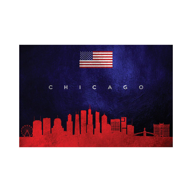 Chicago Illinois Skyline by Adrian Baldovino - Wrapped Canvas Print, 20.32 cm H x 30.48 cm W