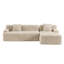 Canapé modulaire de 110 po pour salon, café. Combiné, revêtement en fausse fourrure de lapin, en forme de L, 3, modulaire Cozy Room, fourrure, en L, 3 sièges-1392578278