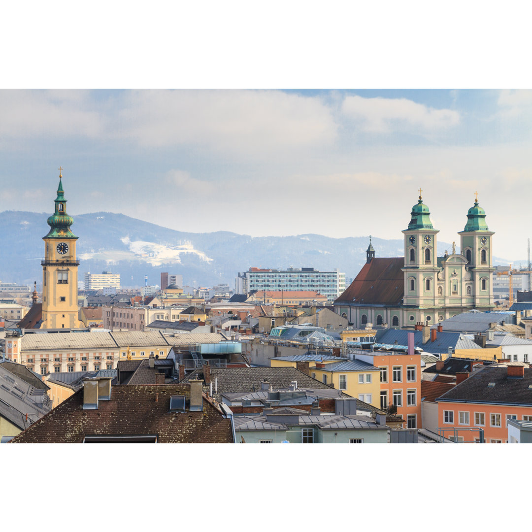 Linz von Bertl - Leinwandbild