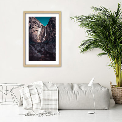 Waterfall Rocks Nature - Single Picture Frame Print