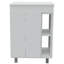 Ensemble de salle de bain 2 pièces avec lavabo, meuble-lavabo autoportant Acra et armoire à linge Magna, blanc