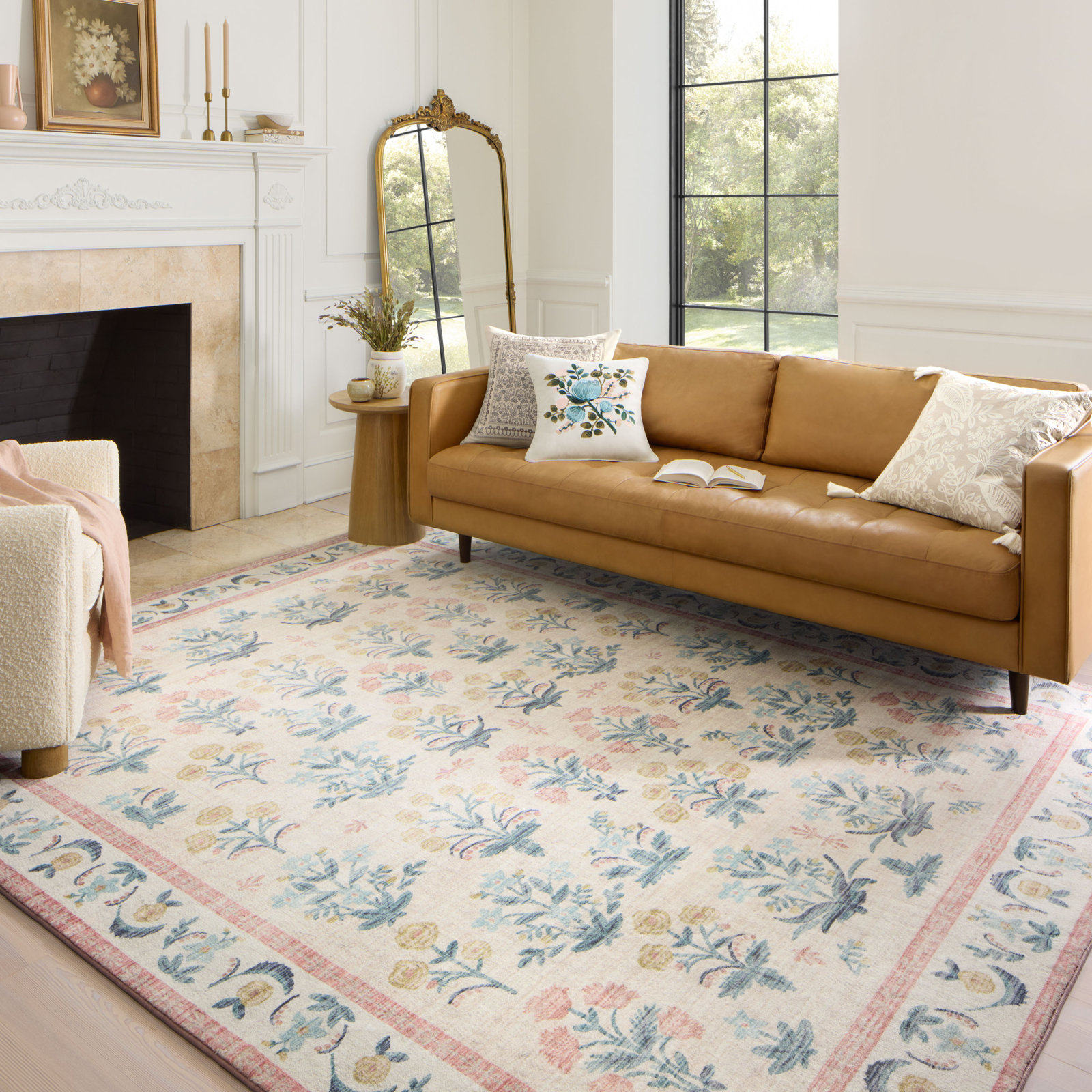 Rifle Paper Co. x Loloi Floral Rug, Rectangle 8'6" x 11'6"