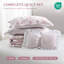 Ensemble de literie réversible pour très grand lit, doux chalet floral en polyester