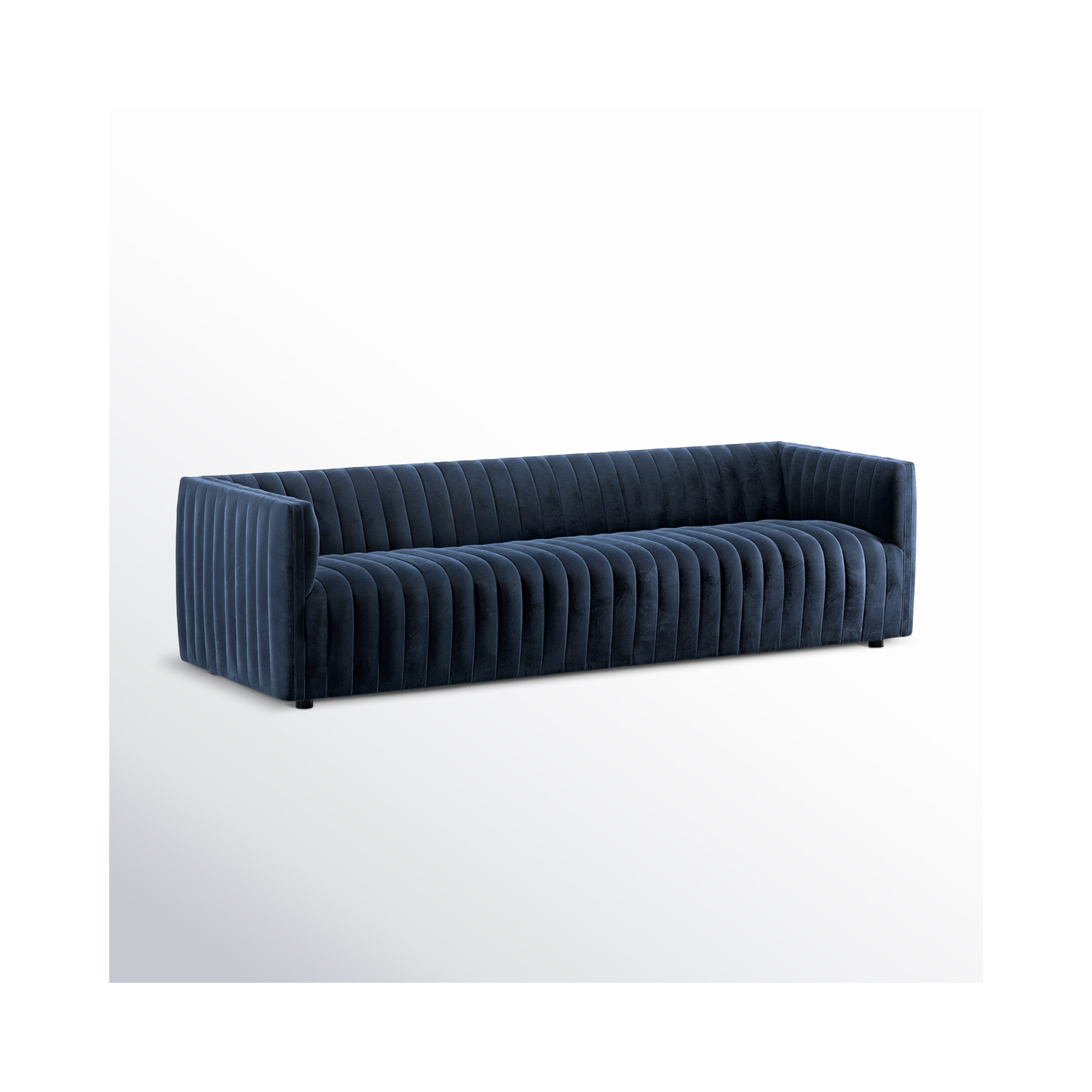 Brandt 97" Tuxedo Arm Sofa, Sapphire Navy, 26.5" H x 88" W x 35" D
