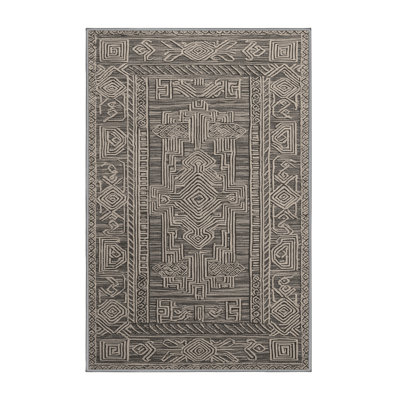 Washable Ancient Symbols Hawaiian Area Rug