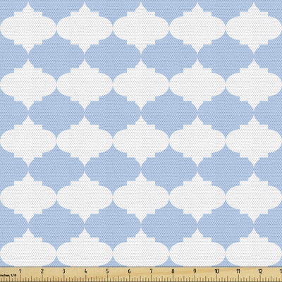 Peckham Simplistic Pastel Monochrome with Traditional Motif Fabric