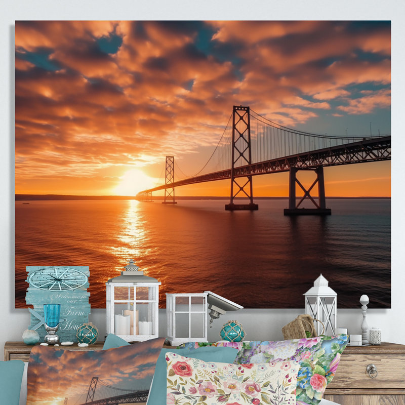 «Virginia Landmark At Sunset», reproduction sur toile, H 12 po x l 20 po x P 1 po, Toile tendue