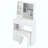 Small Space Left Drawer Desktop Vanity Table + Cushioned Stool, Extra Large Right Sliding Mirror, Multi Layer High Capacity Storage, Practical Fashionable Dresser, Suitable For Small Space-1223888503