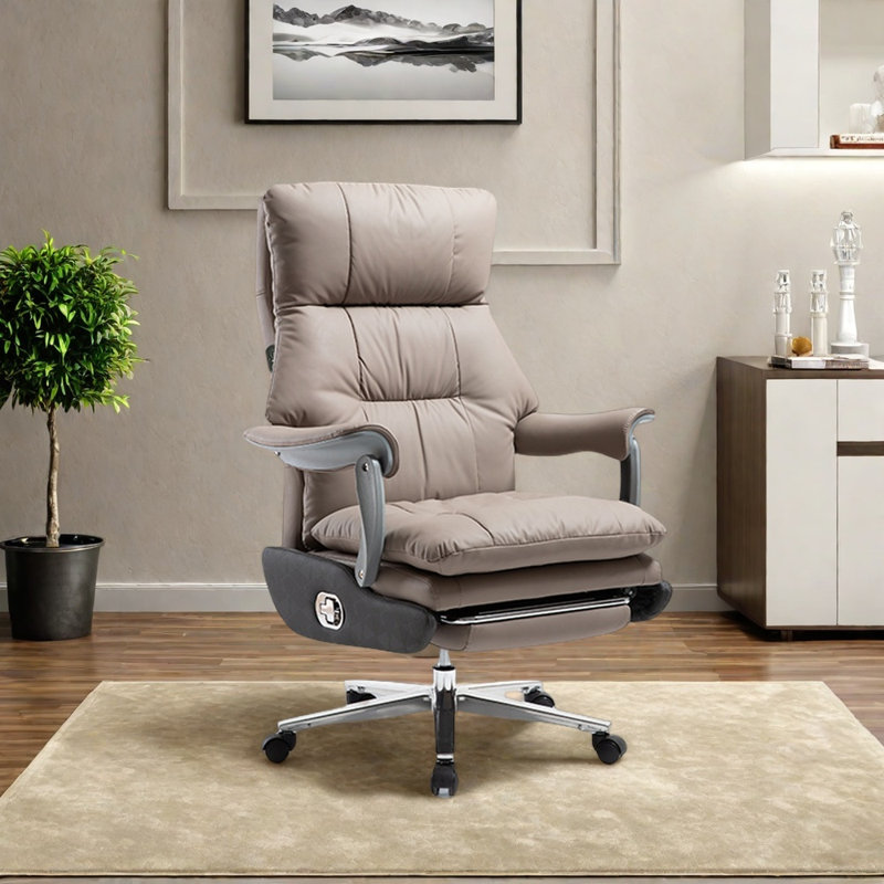Rotate the office chair 360° with the roller, Beige Gray