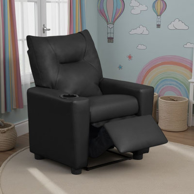 Fauteuil inclinable pour enfants Chang, porte-gobelet intégré, similicuir