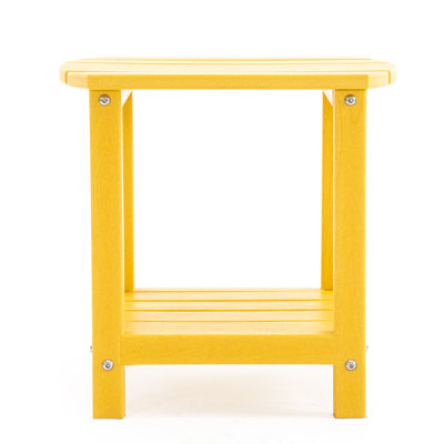 Adirondack Outdoor HDPE Patio Side Table–Weather-Resistant Poly Lumber End Table for Deck, Garden, or Poolside