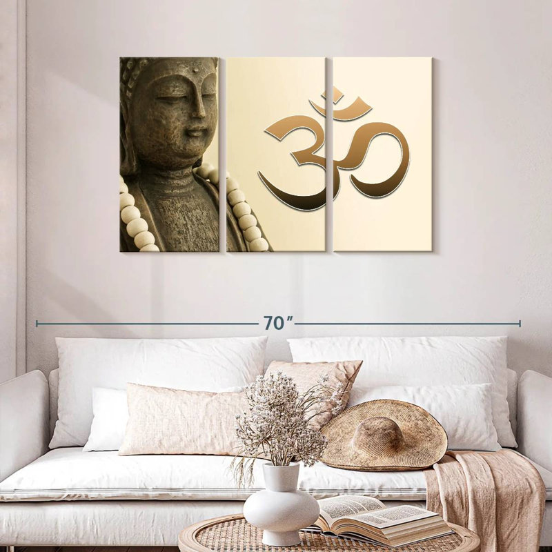 Enseigne de Bouddha Adella, H 28 po x l 45 po