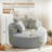 55" Oversized Round Cloud Chair,Fluffy Corduroy Lounge Chaise Indoor and Sleeper Sofa Bed with Deep Seat,Upholstered for Comfort in Reading,Living Room & Bedroom,No Assembly Required,Black-1720563259